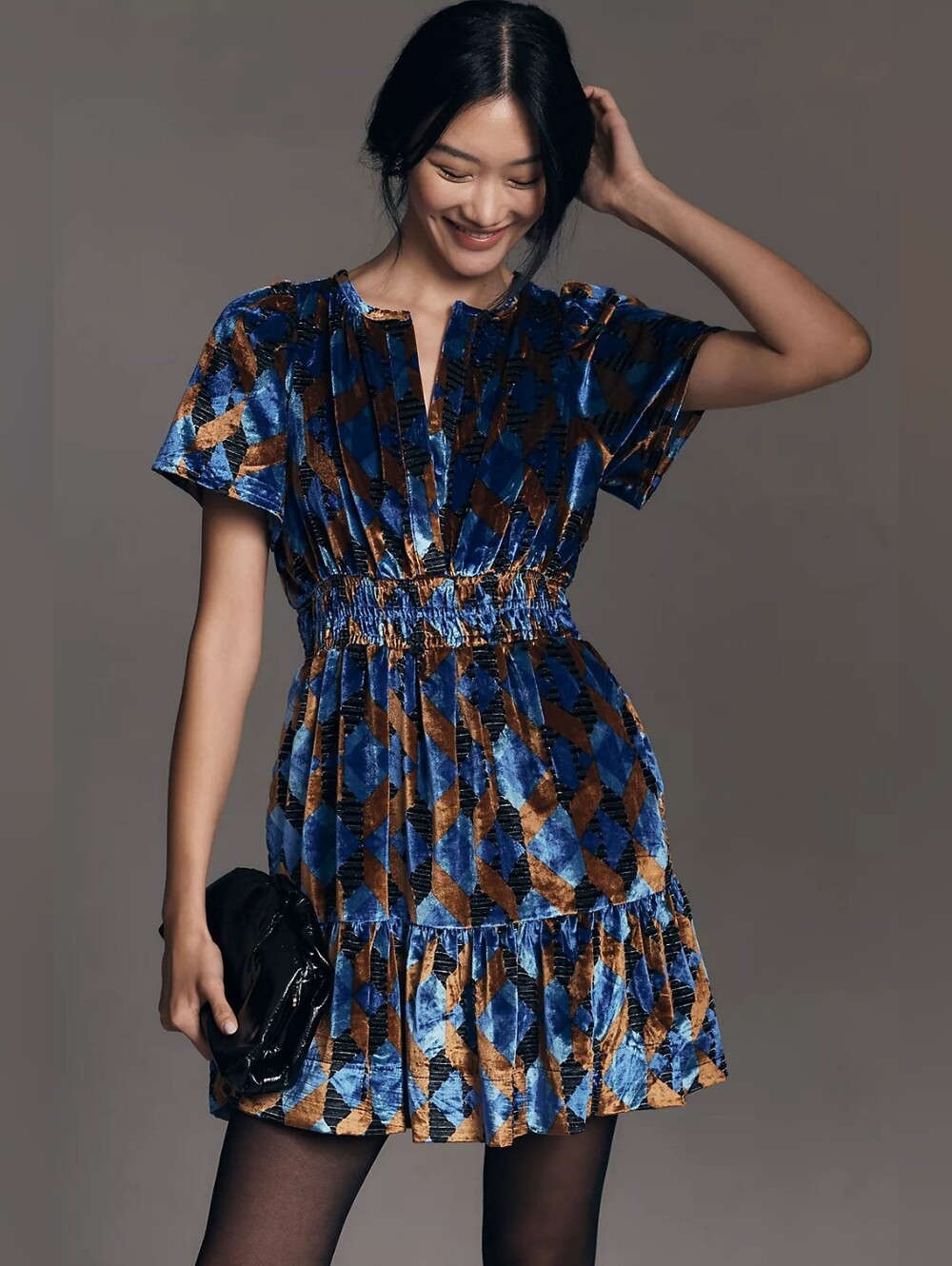 Anthropologie Somerset Mini Dress Velvet Edition Size XS